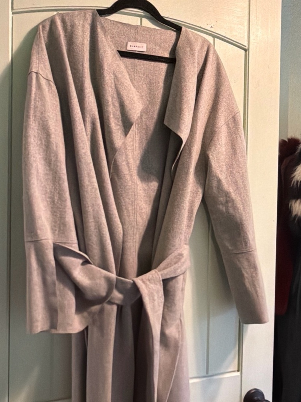 Grey Open-Front Trench Coat - Brand: Bumpsuit maternity - Picture 4 of 5